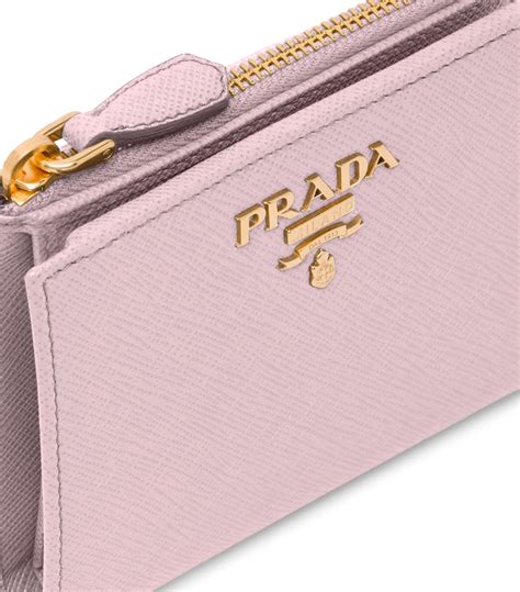 prada pink small wallet|prada saffiano wallet price.